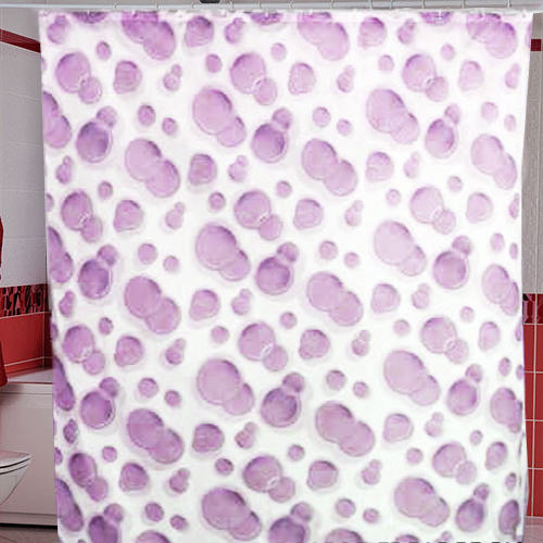 Штора для ванной комнаты полиэстер MIRANDA SIDE 180х200 сиреневый