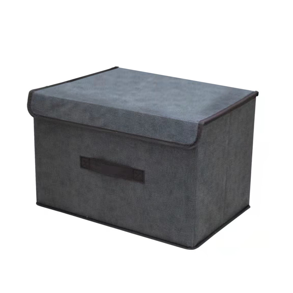 Короб для хранения вещей с крышкой графит