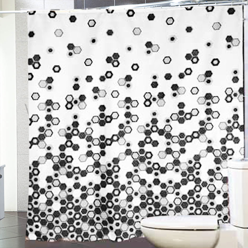 Штора для ванной комнаты полиэстер MIRANDA TROY 180х200 белый