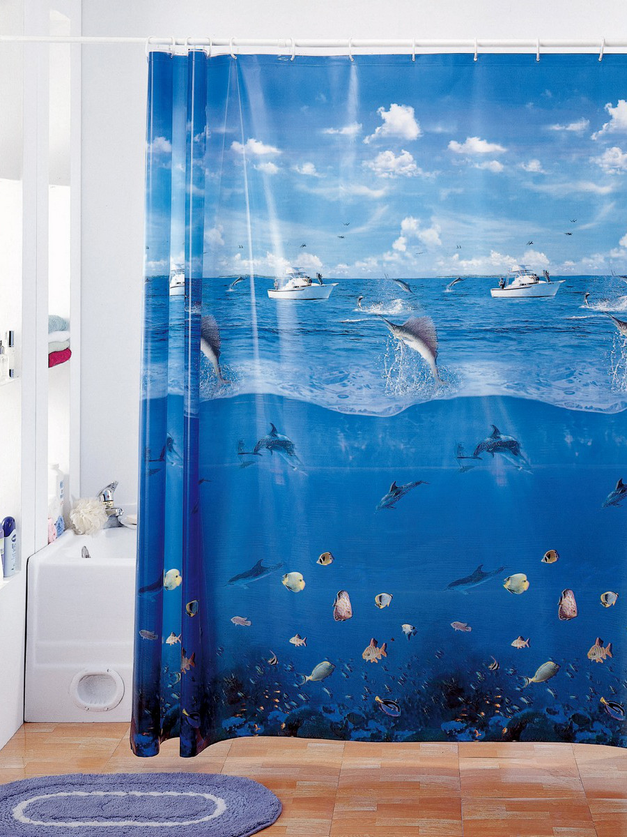 Шторы 931 для ванн ПВХ 180х180см