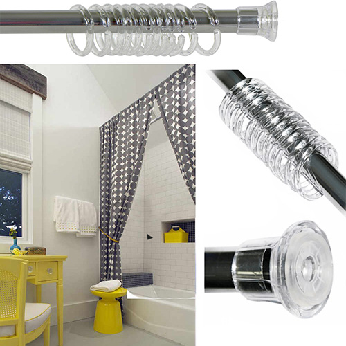 Карниз телескоп. для в/к AQUA-PRIME 120-210см металлик