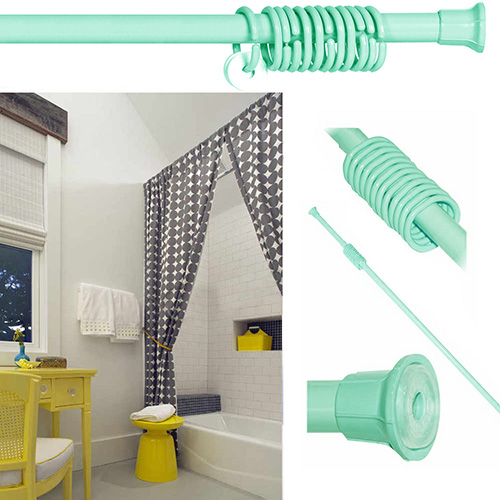 Карниз телескоп. для в/к AQUA-PRIME 120-210см салатовый