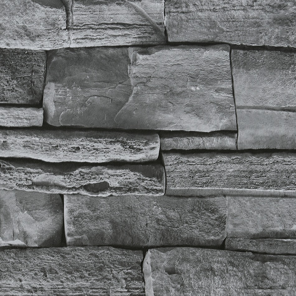 Пленка самоклеящаяся "Deluxe Professional" 45см*6м (каменная стена антрацит) 0